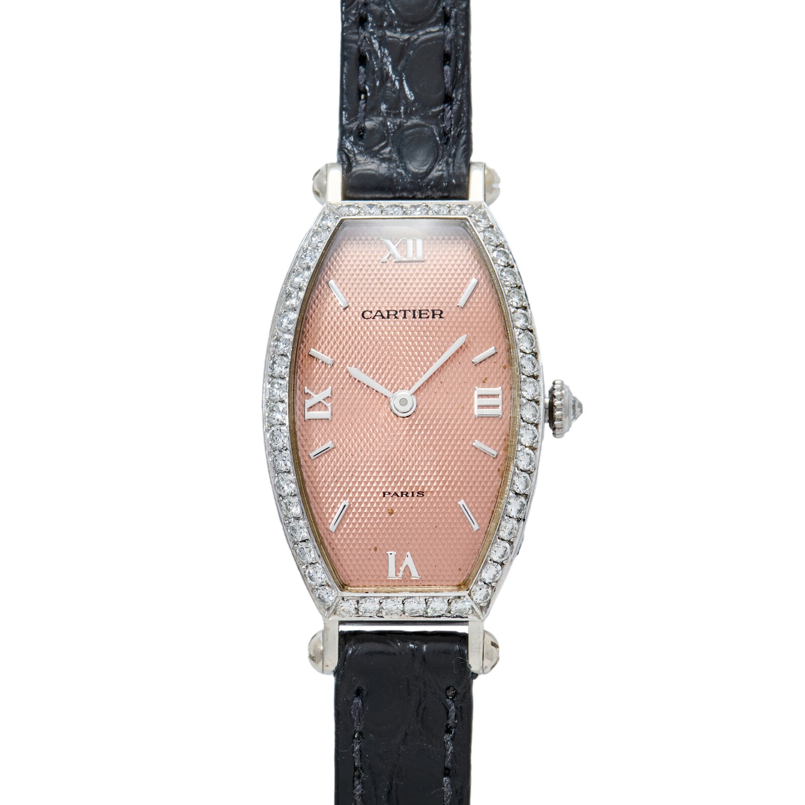 Pre-Owned Cartier Tonneau 'Paris' Diamonds
