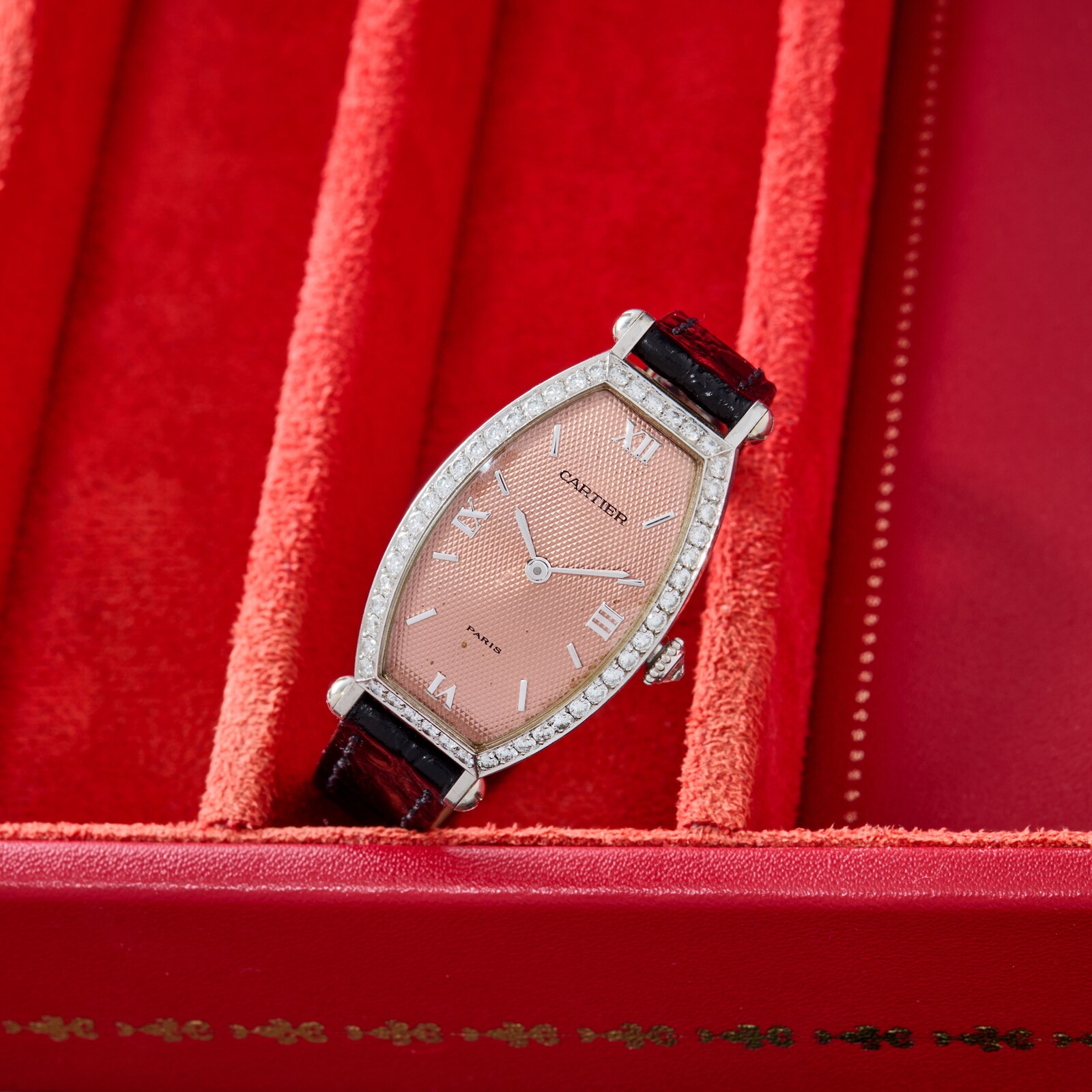 Pre-Owned Cartier Tonneau 'Paris' Diamonds