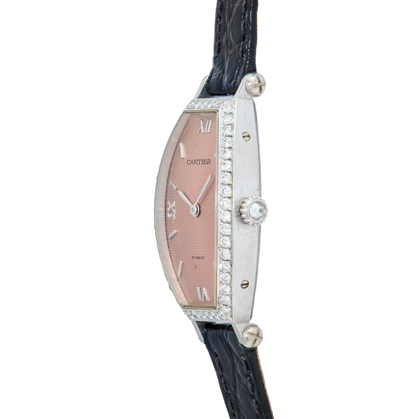 Pre-Owned Cartier Tonneau 'Paris' Diamonds