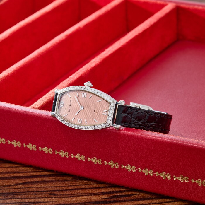Pre-Owned Cartier Tonneau 'Paris' Diamonds