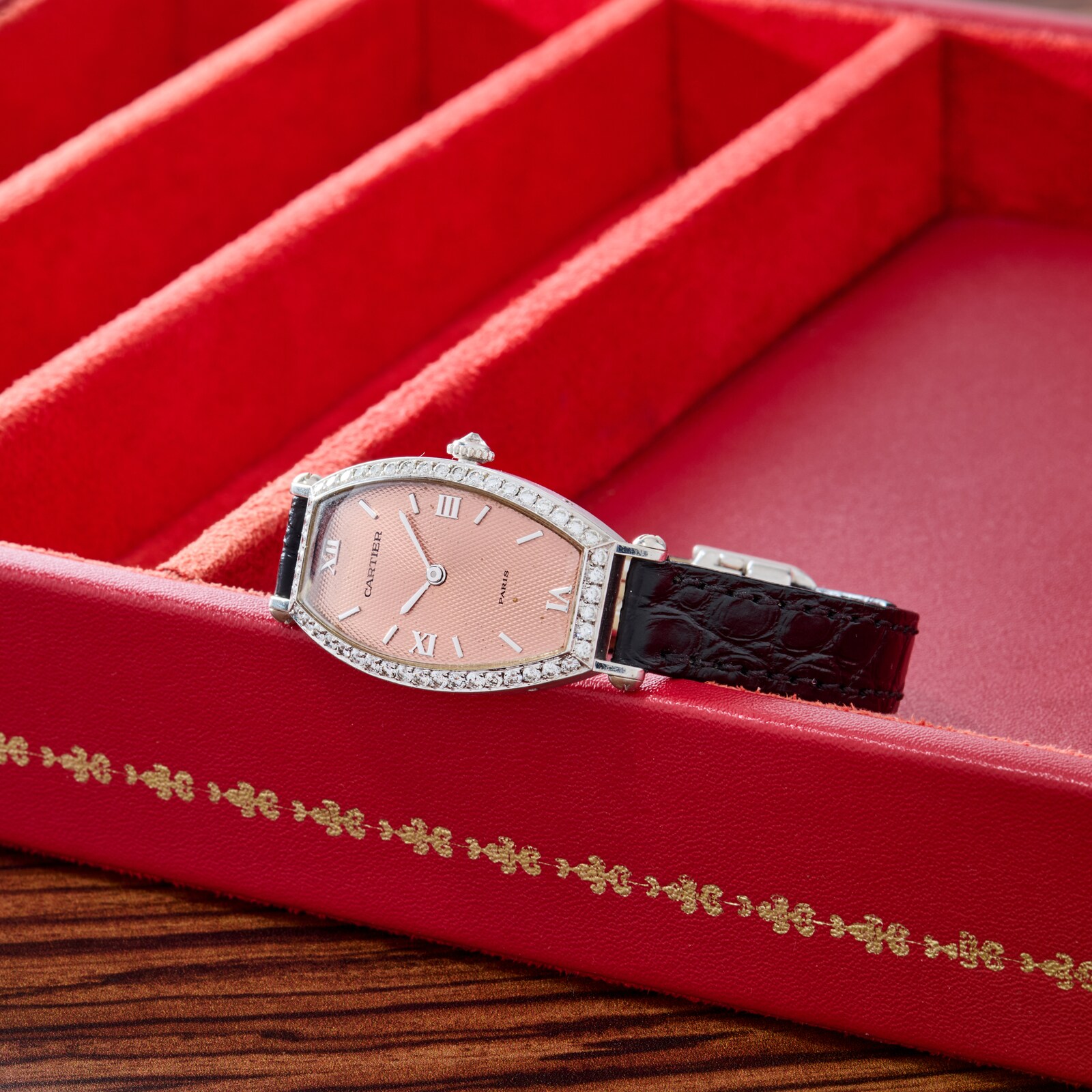 Pre-Owned Cartier Tonneau 'Paris' Diamonds