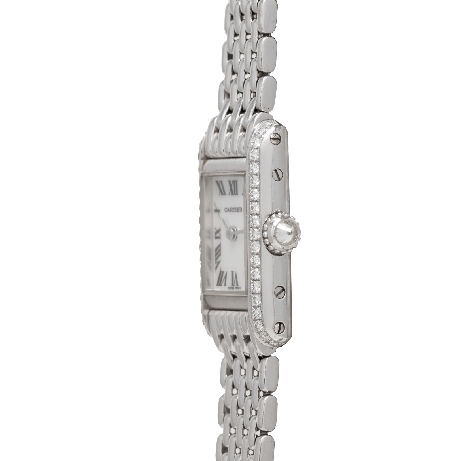 Pre-Owned Cartier Tank Mini Diamonds 'MOP'