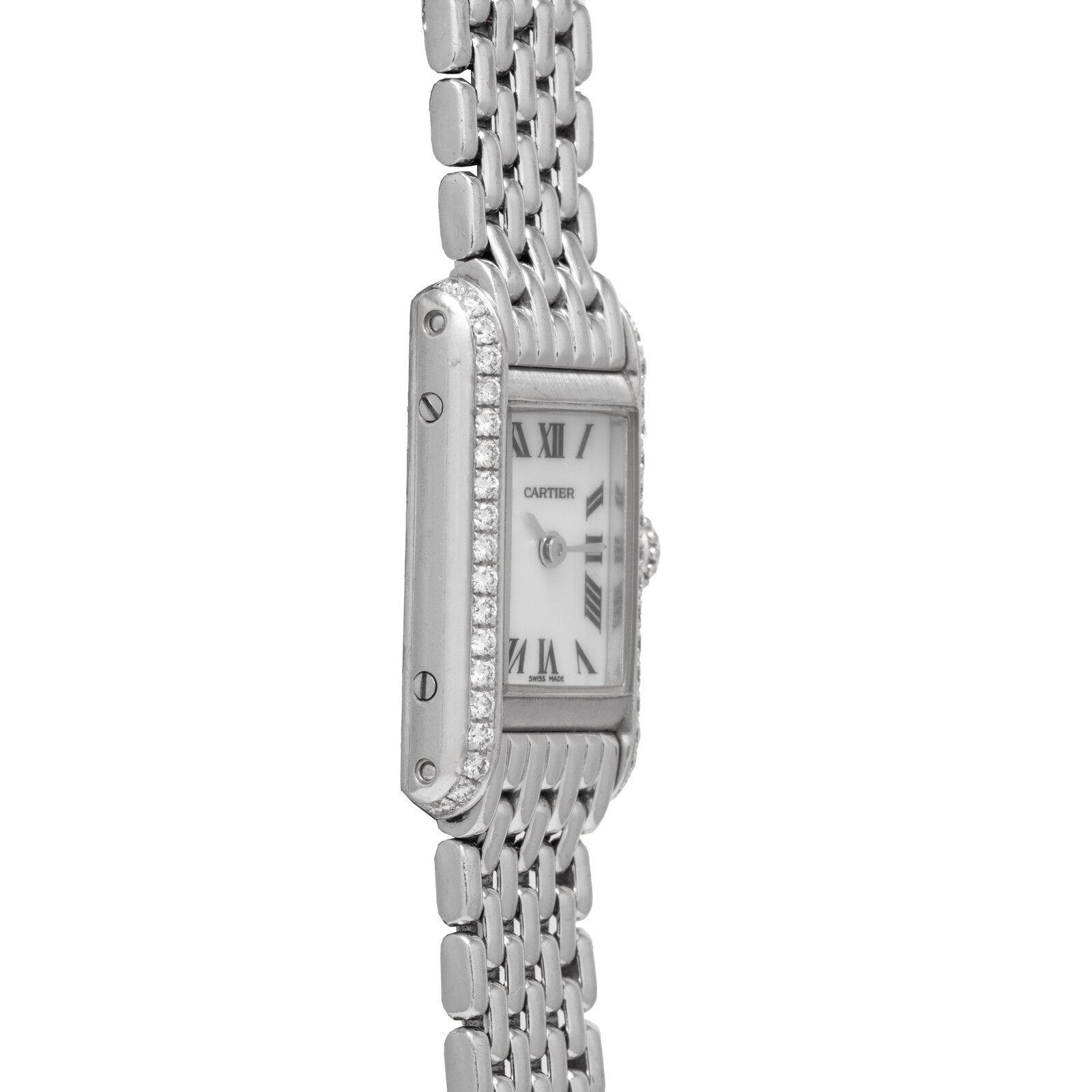 Pre-Owned Cartier Tank Mini Diamonds 'MOP'