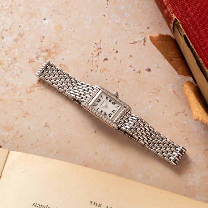 Pre-Owned Cartier Tank Mini Diamonds 'MOP'