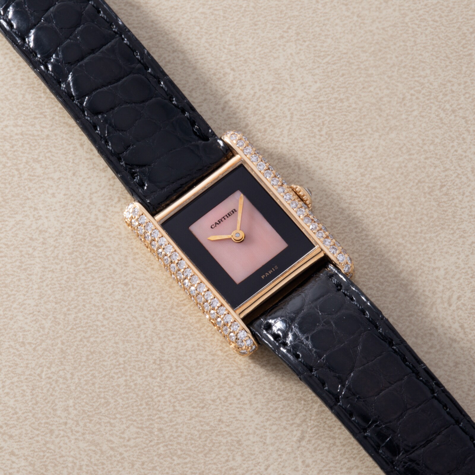 Pre-Owned Cartier Tank Onyx and Coral