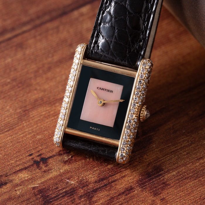 Pre-Owned Cartier Tank Onyx and Coral