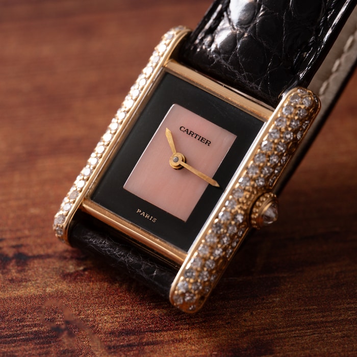 Pre-Owned Cartier Tank Onyx and Coral