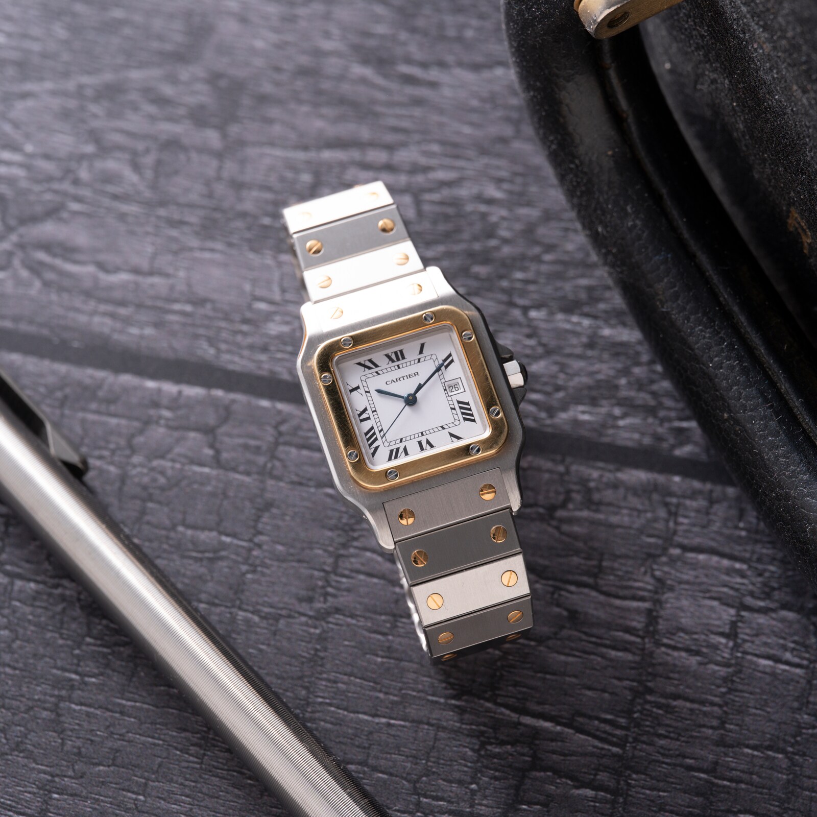 Par-Owned Cartier Santos Carrée Two- Santos Carrée Two-Tone