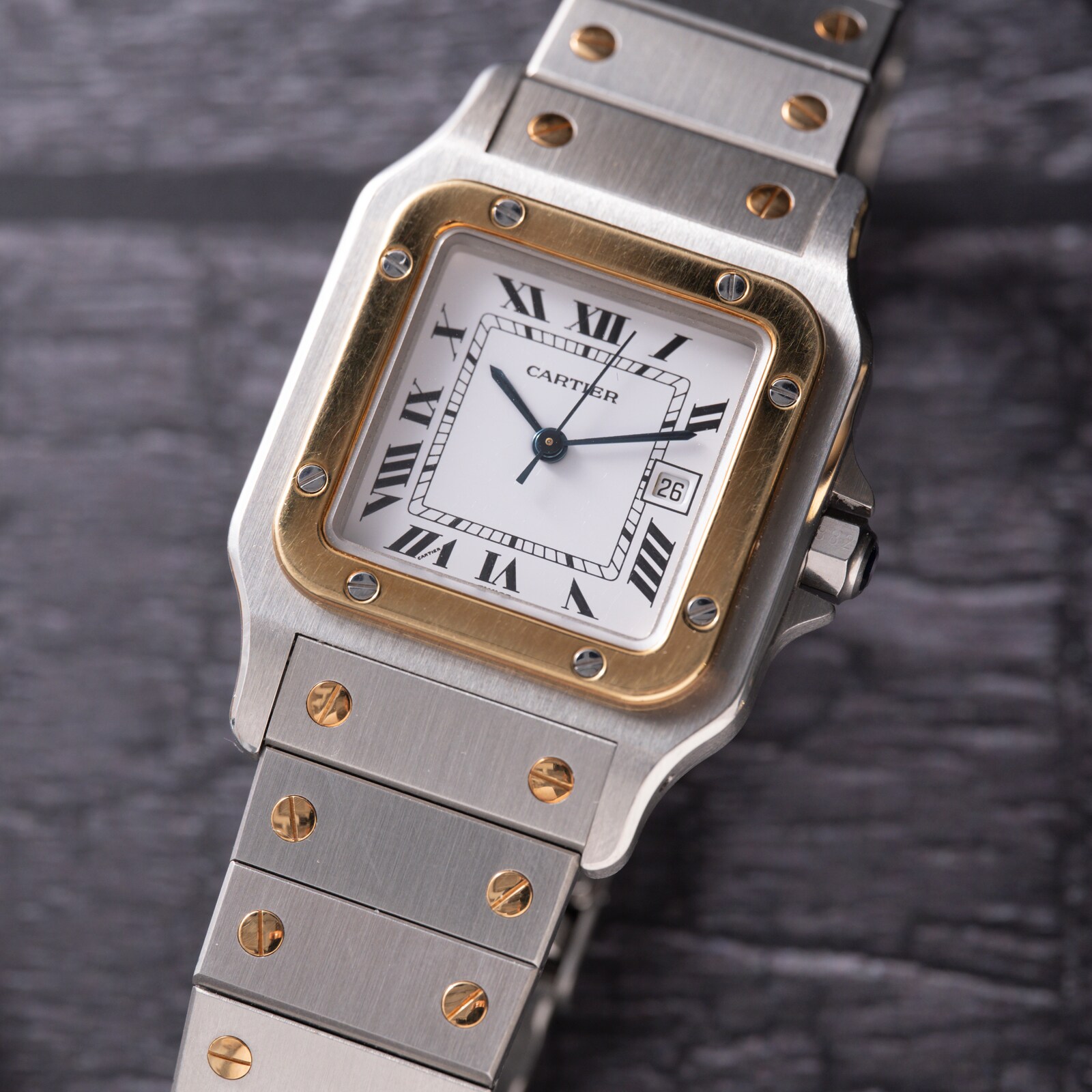 Par-Owned Cartier Santos Carrée Two- Santos Carrée Two-Tone