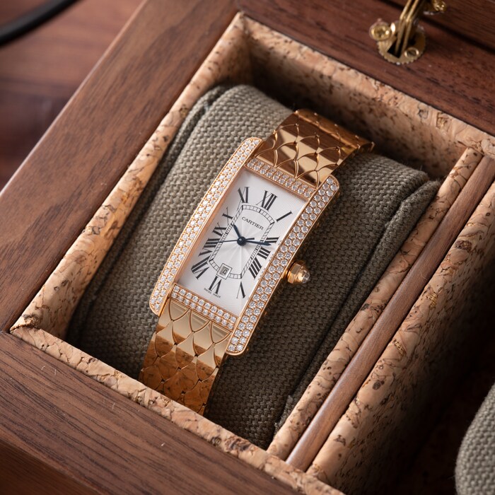 Pre-Owned Cartier Tank Americaine Automatic Diamonds