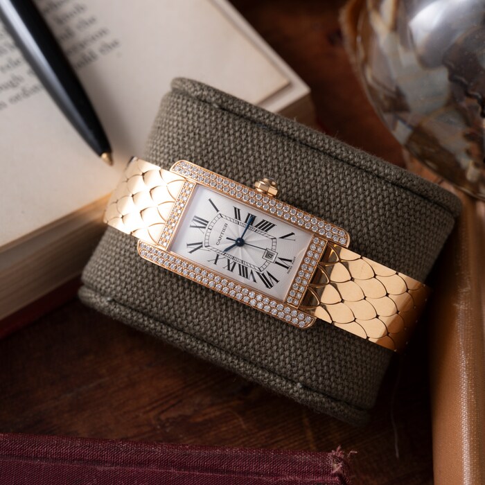 Pre-Owned Cartier Tank Americaine Automatic Diamonds
