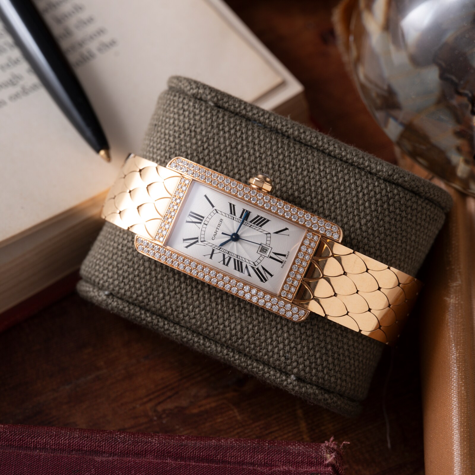 Pre-Owned Cartier Tank Americaine Automatic Diamonds