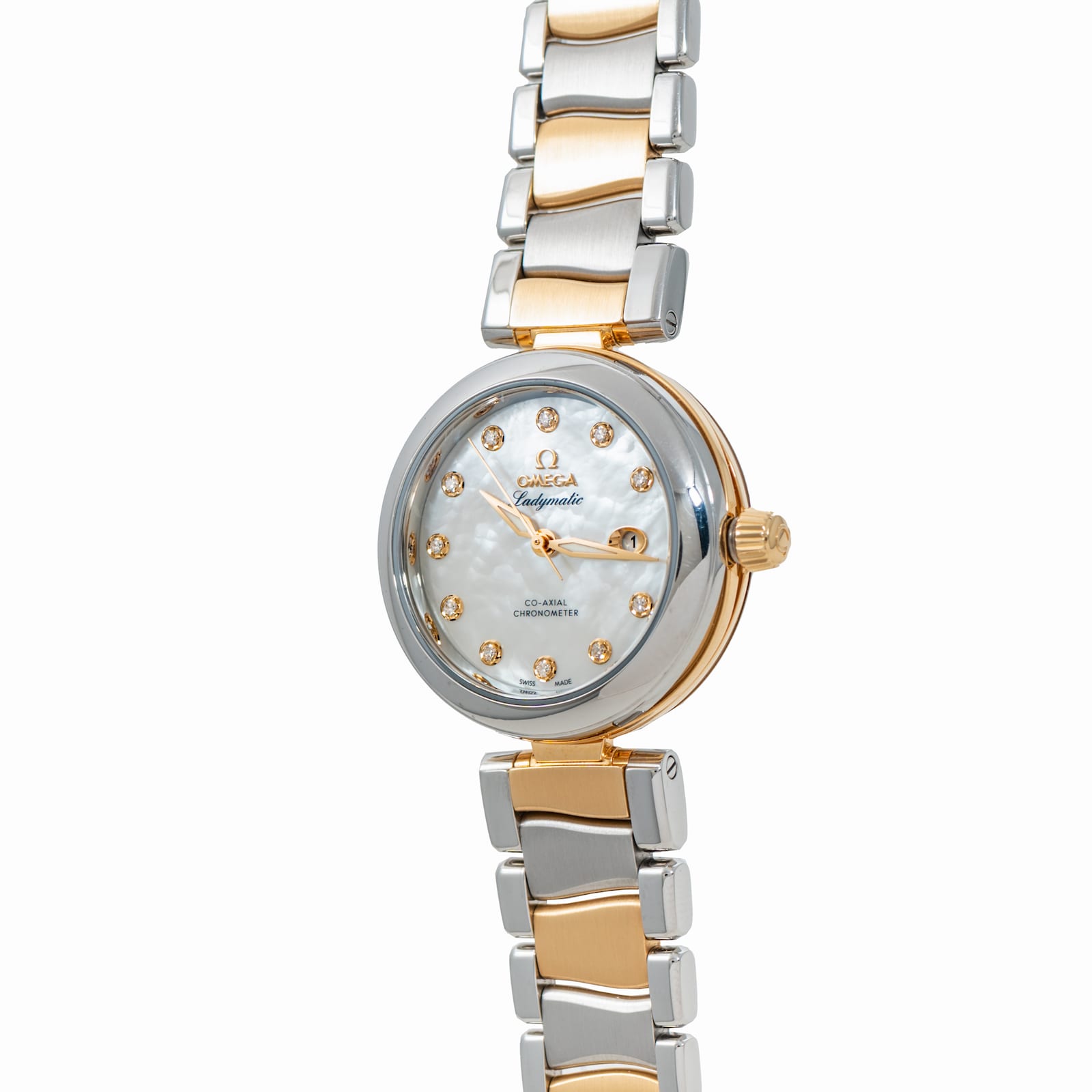 Pre-Owned Omega DeVille Ladymatic 'Mother of Pearl'
