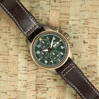 Pre-Owned IWC by Analog Shift Pilots Chronograph Spitfire Bronze