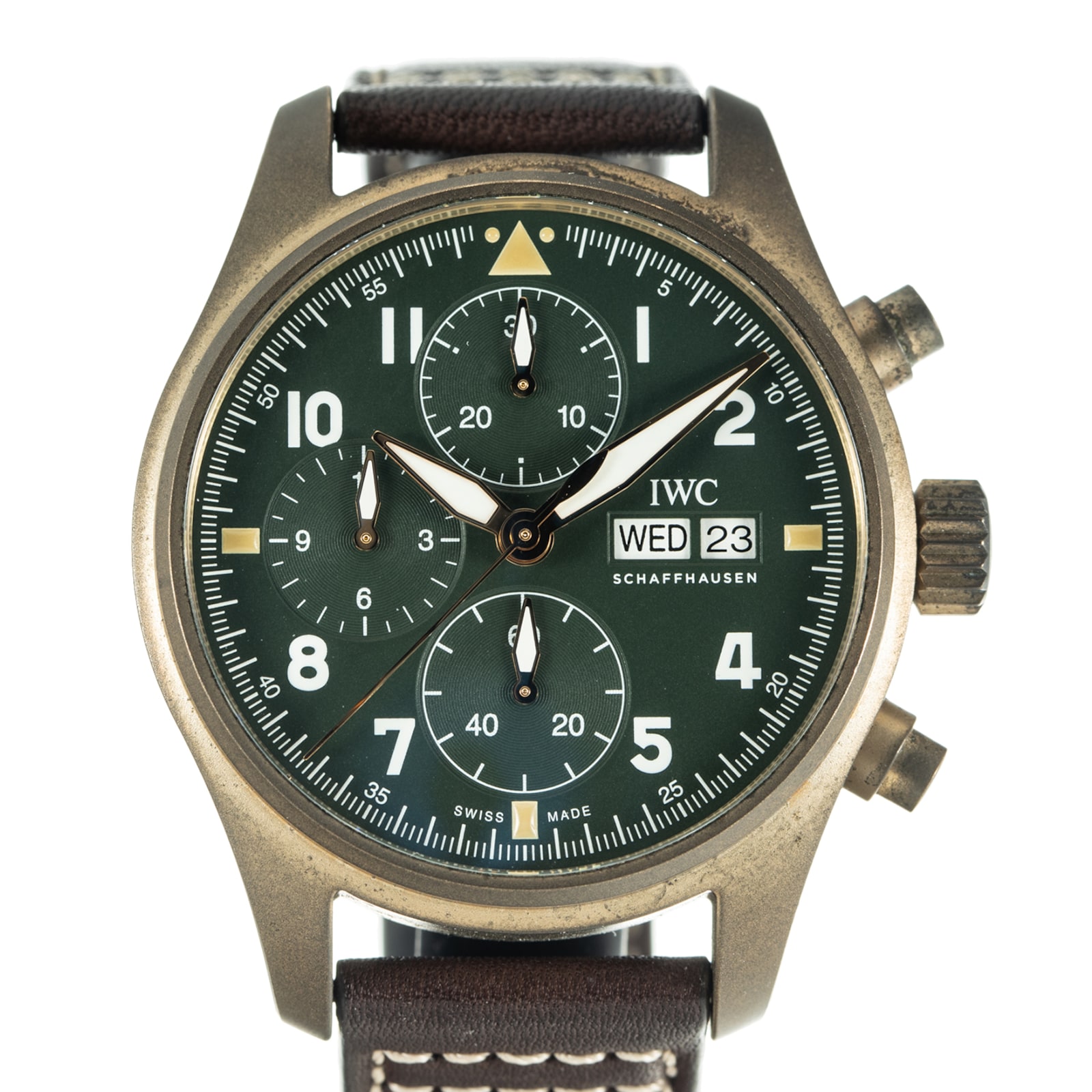 Pre-Owned IWC by Analog Shift Pilots Chronograph Spitfire Bronze