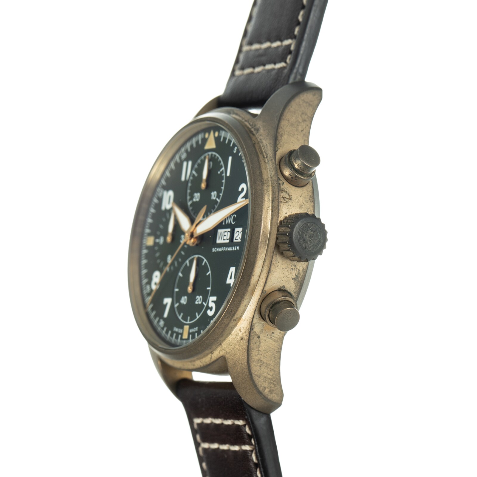 Pre-Owned IWC by Analog Shift Pilots Chronograph Spitfire Bronze