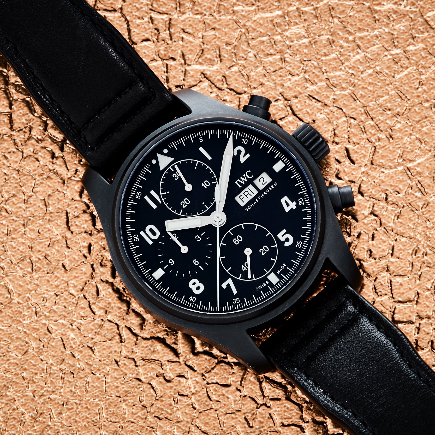 Used iwc pilot outlet chronograph