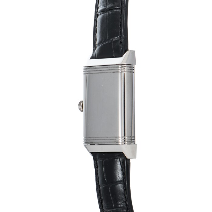 Ewatchparts CORREA DE RELOJ DE CUERO 20MM COMPATIBLE CON JAEGER LECOULTRE  REVERSO GRAND TAILLE NEGRO