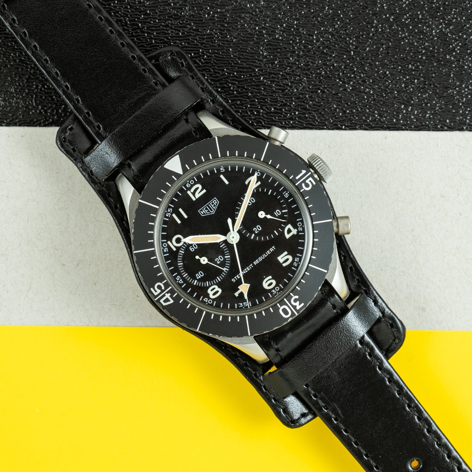 Pre-Owned Heuer Bundeswehr by Analog Shift Heuer Bundeswehr Sternzeit Reguliert
