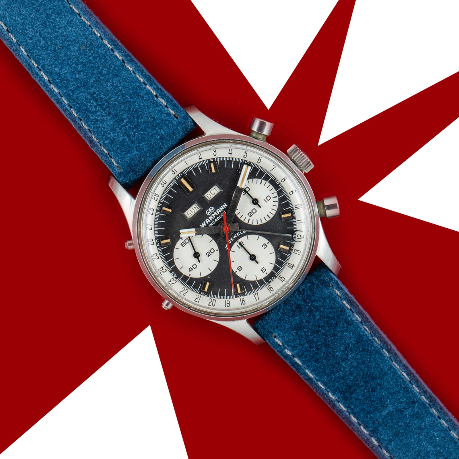 Pre-Owned Wakmann by Analog Shift Wakmann Triple Calendar Chronograph