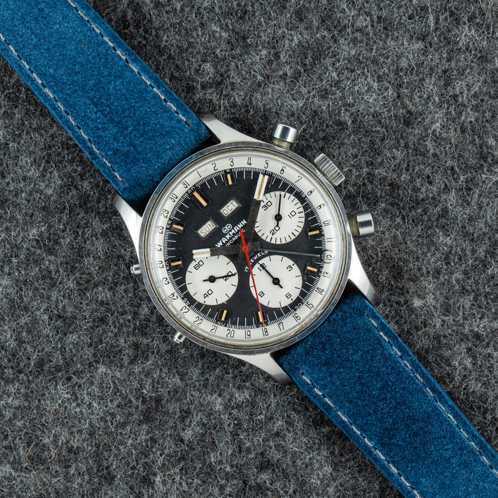 Pre-Owned Wakmann by Analog Shift Wakmann Triple Calendar Chronograph