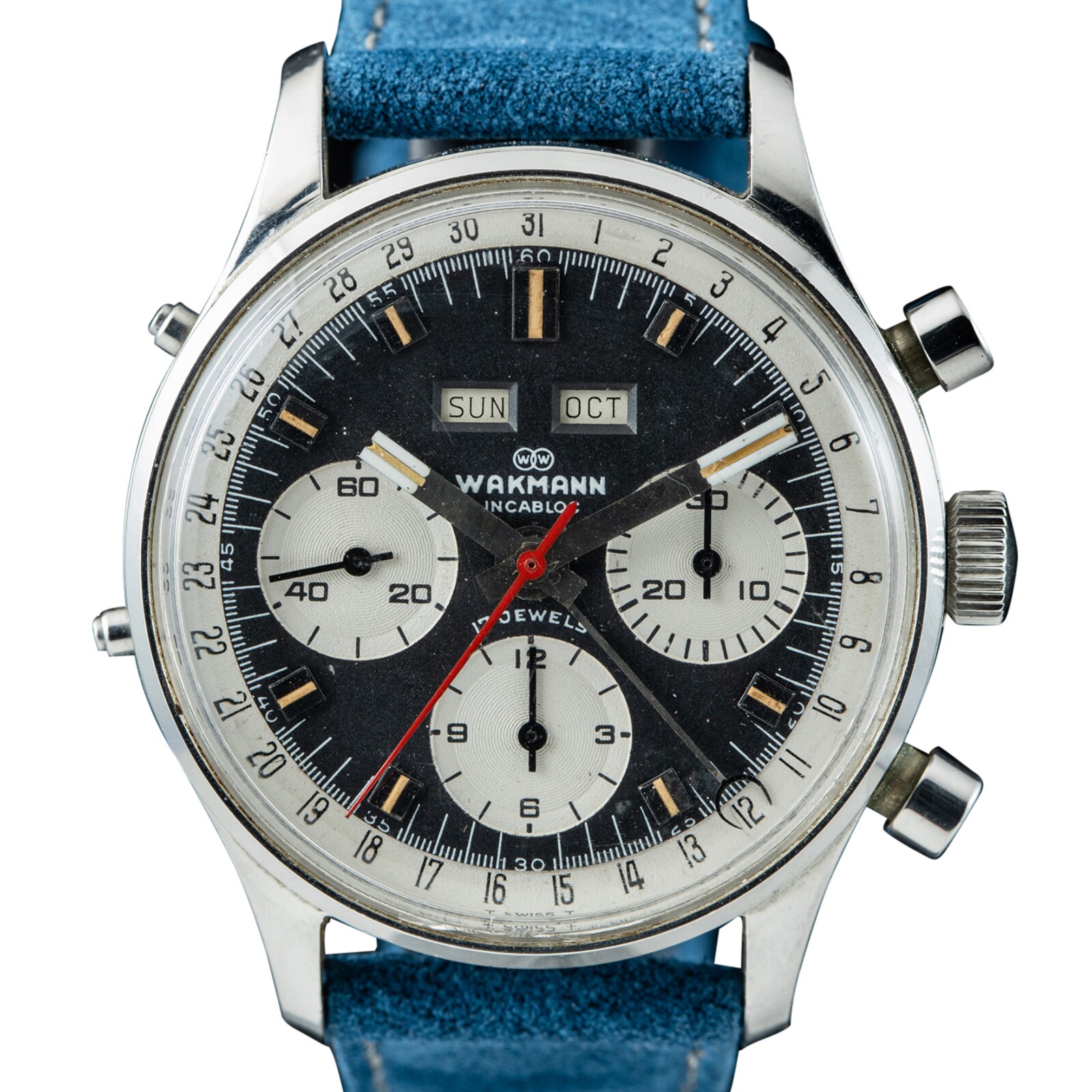 Pre-Owned Wakmann by Analog Shift Wakmann Triple Calendar Chronograph