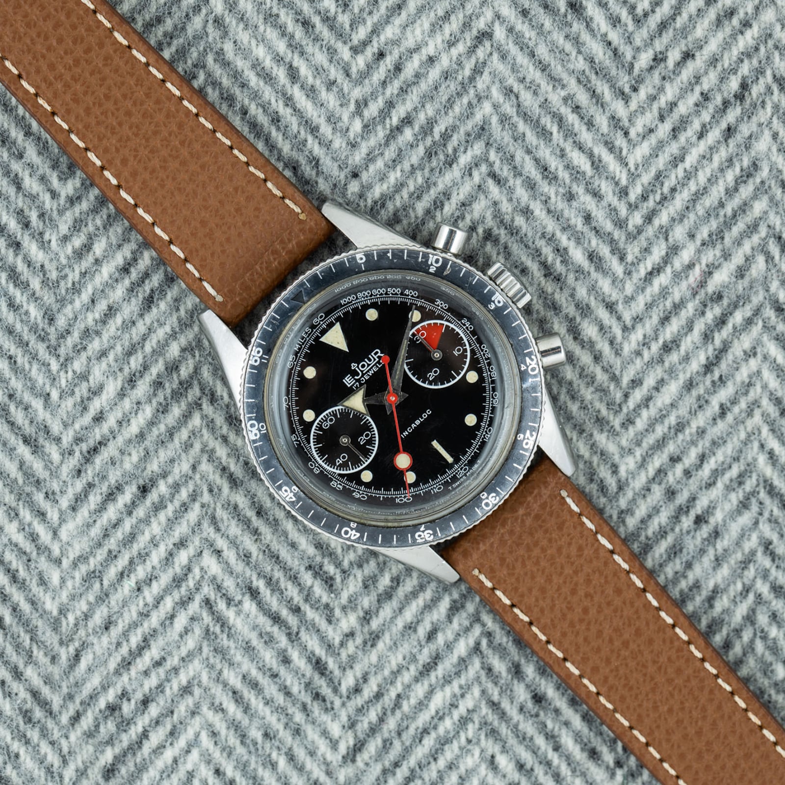 Pre-Owned LeJour by Analog Shift LeJour 'Broad Arrow' Chronograph