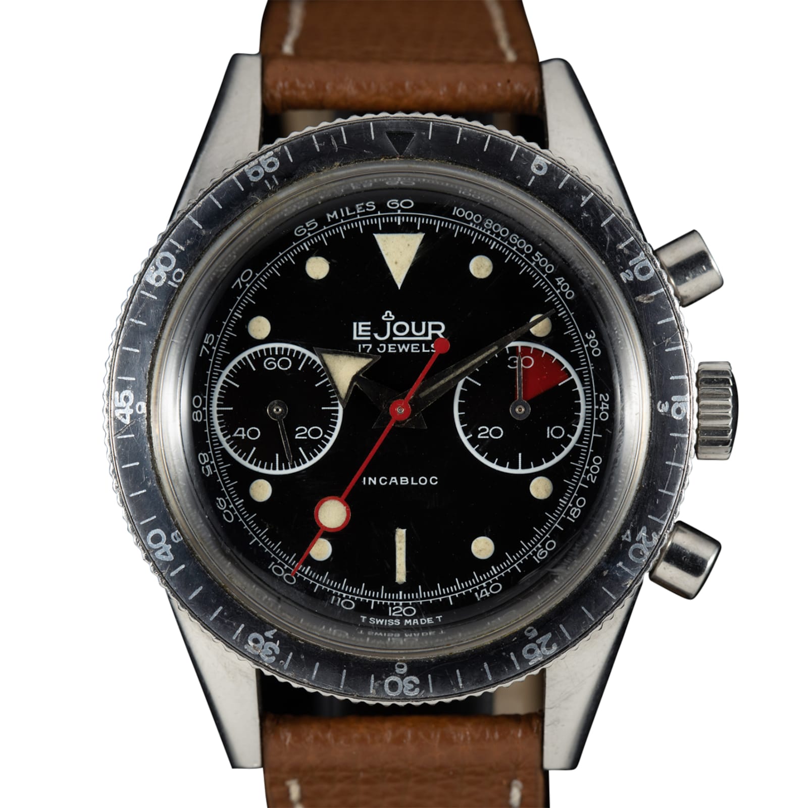 Pre-Owned LeJour by Analog Shift LeJour 'Broad Arrow' Chronograph