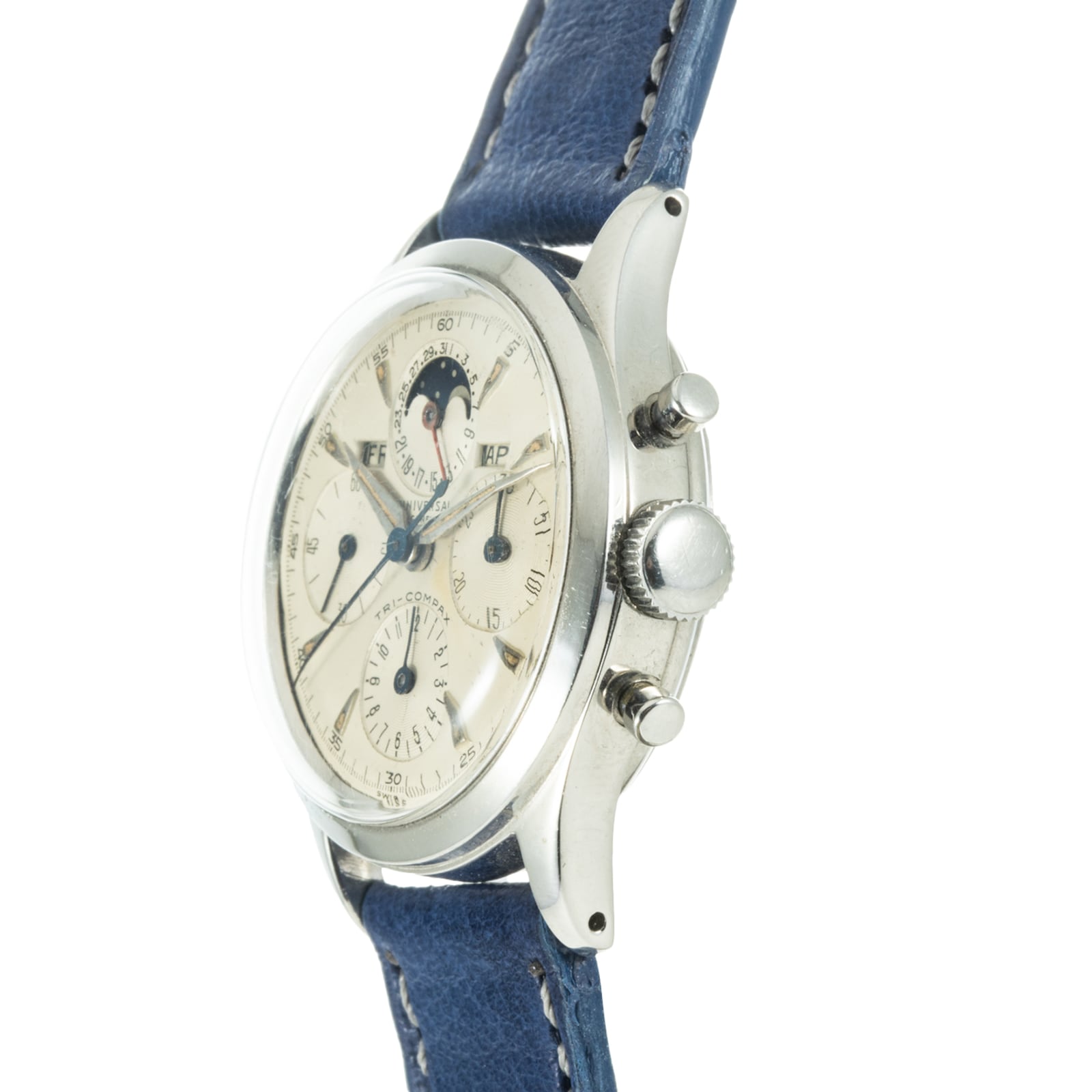 Pre-Owned Universal Geneve by Analog Shift Universal Geneve Tri-Compax Moonphase