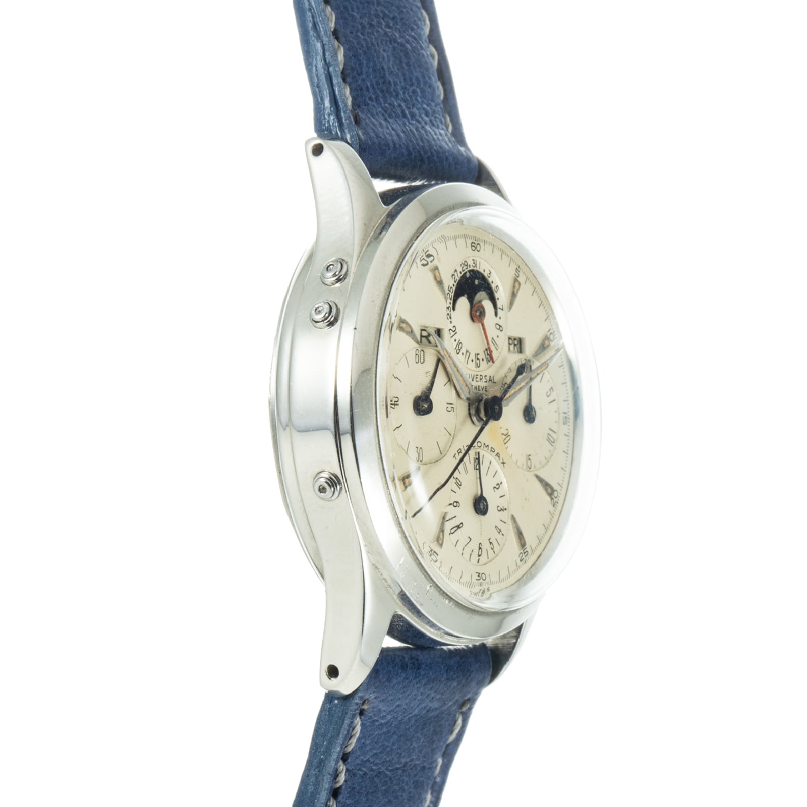 Pre-Owned Universal Geneve by Analog Shift Universal Geneve Tri-Compax Moonphase