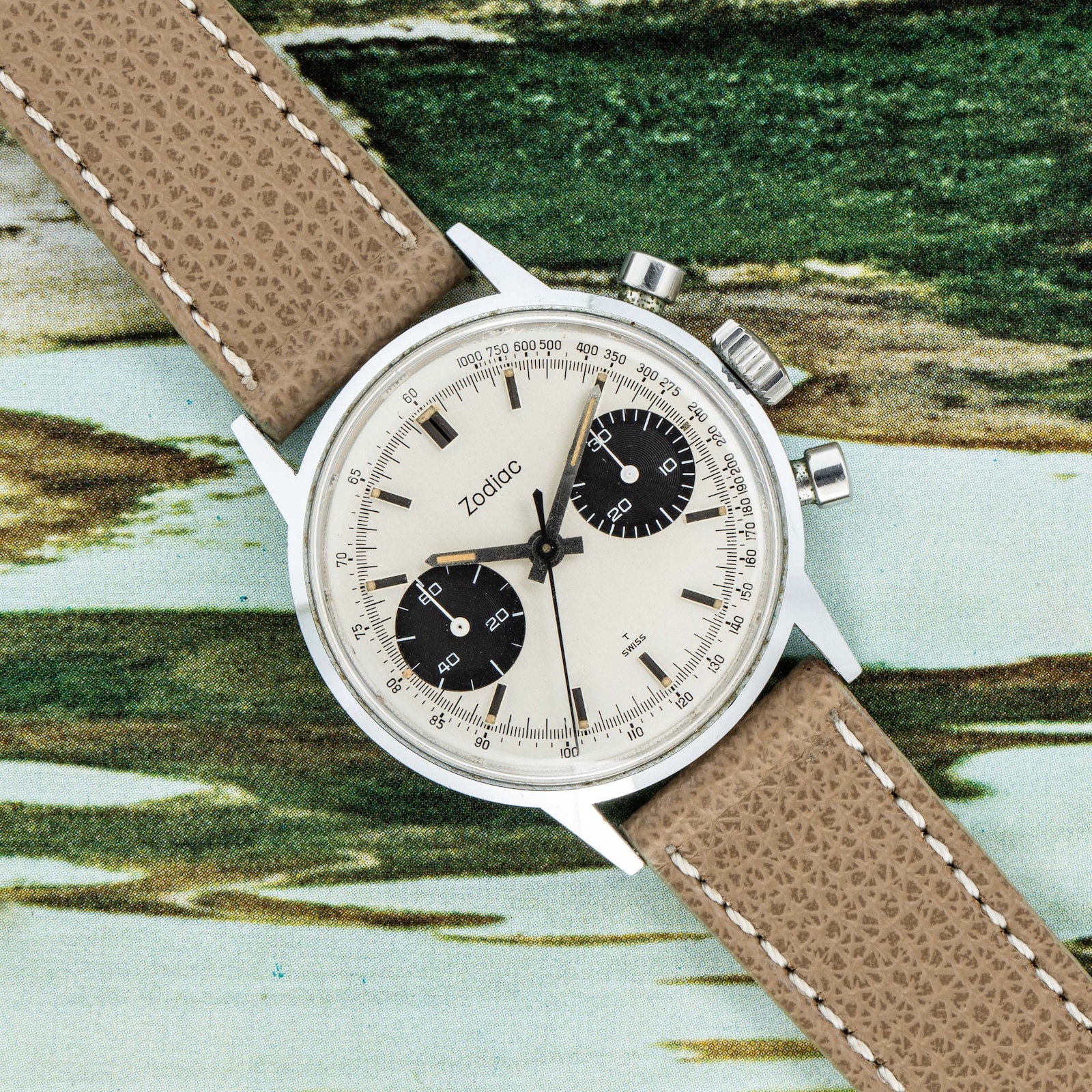 Pre-Owned Zodiac by Analog Shift Zodiac "Poor Mans Carrera" Chronograph
