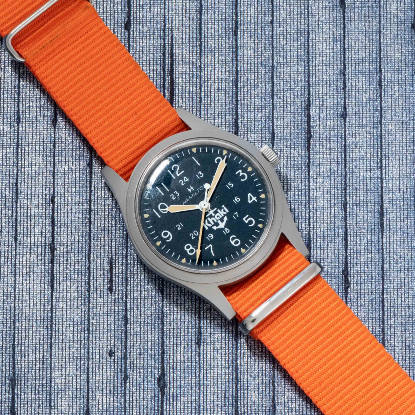 Pre-Owned Hamilton Khaki Field 'Blue Anchor'