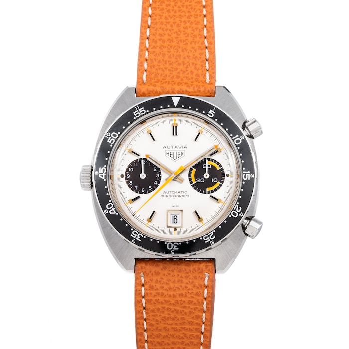 Pre-Owned Heuer Autavia 'White Orange Boy'