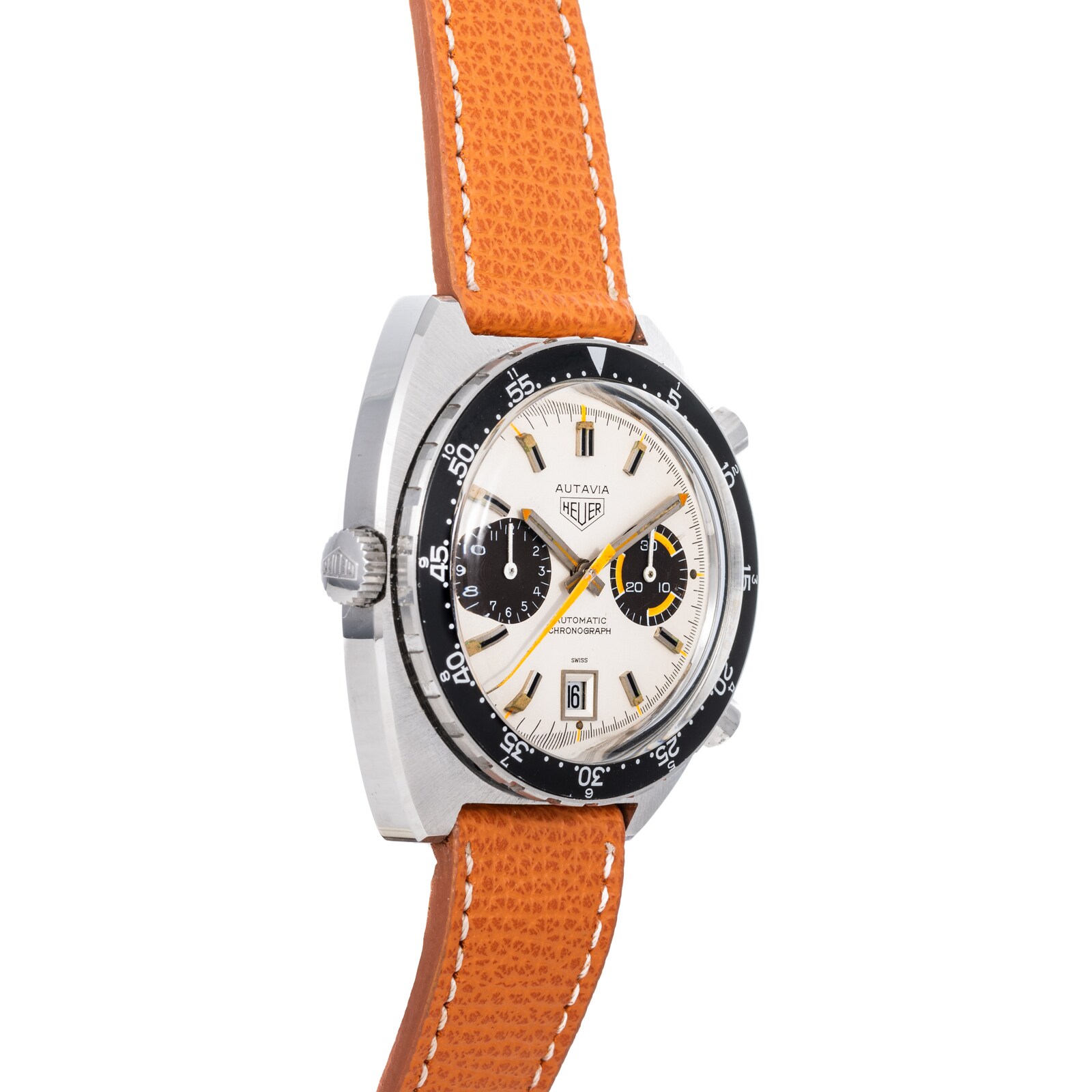 Pre-Owned Heuer Autavia 'White Orange Boy'