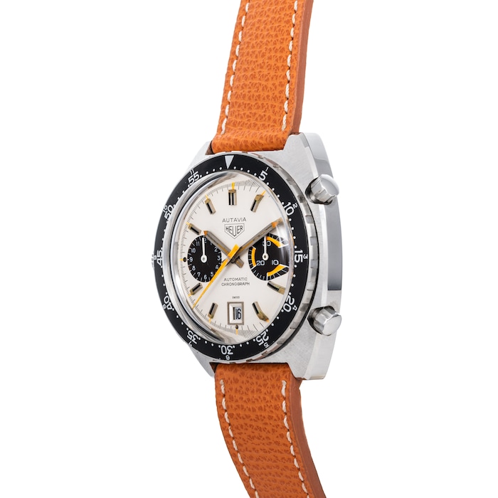 Pre-Owned Heuer Autavia 'White Orange Boy'