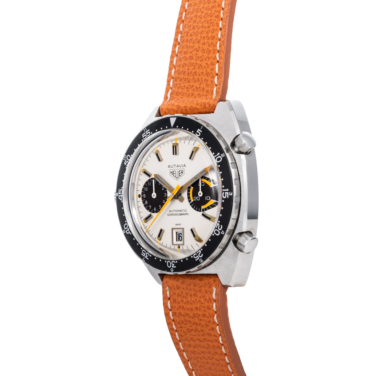 Pre-Owned Heuer Autavia 'White Orange Boy'