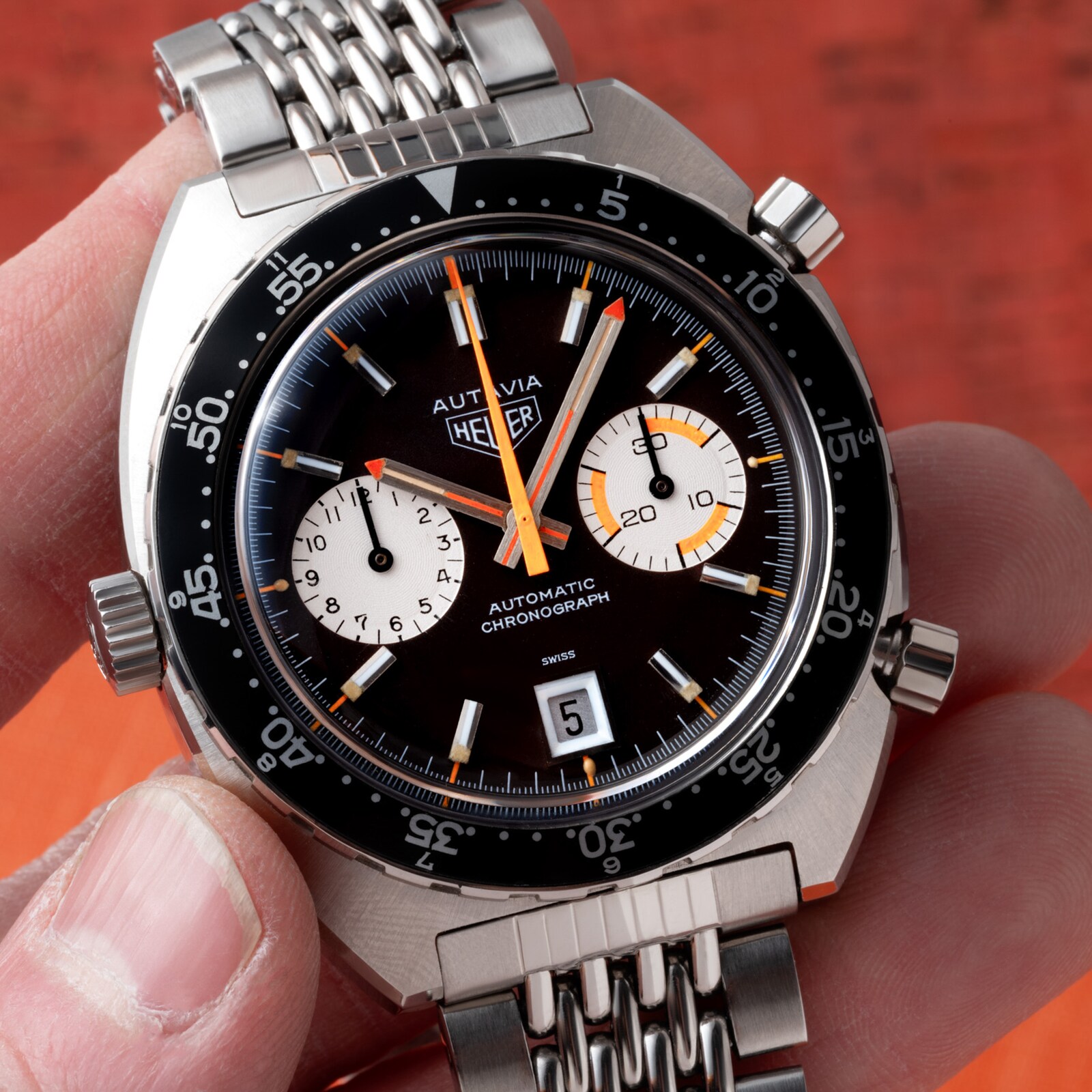 Pre-Owned Heuer Heuer Autavia 'Orange Boy'