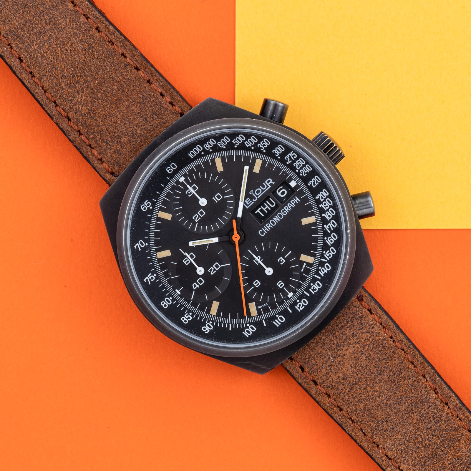 Pre-Owned Lejour by Analog Shift LeJour Chronograph PVD
