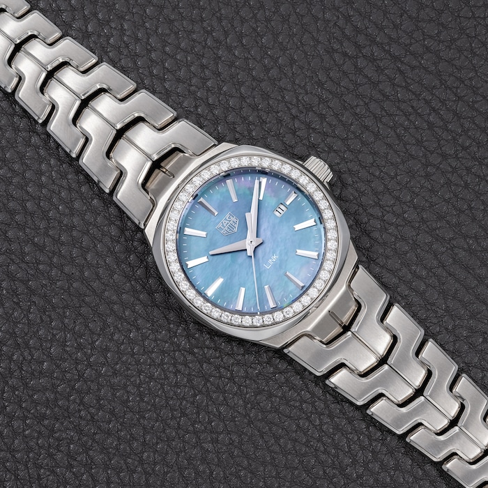 Pre-Owned TAG Heuer by Analog Shift Ladies Link 'Mother Of Pearl' Diamonds