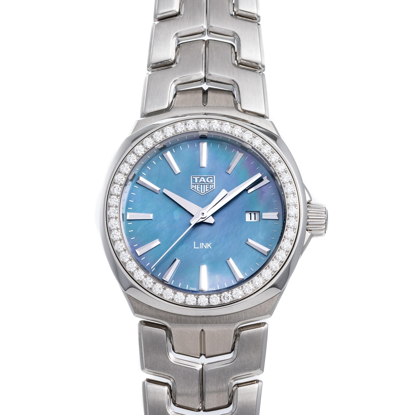 Pre-Owned TAG Heuer by Analog Shift Ladies Link 'Mother Of Pearl' Diamonds
