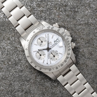 Pre-Owned Tudor by Analog Shift 'Big Block' Chronograph 'Silver Albino'