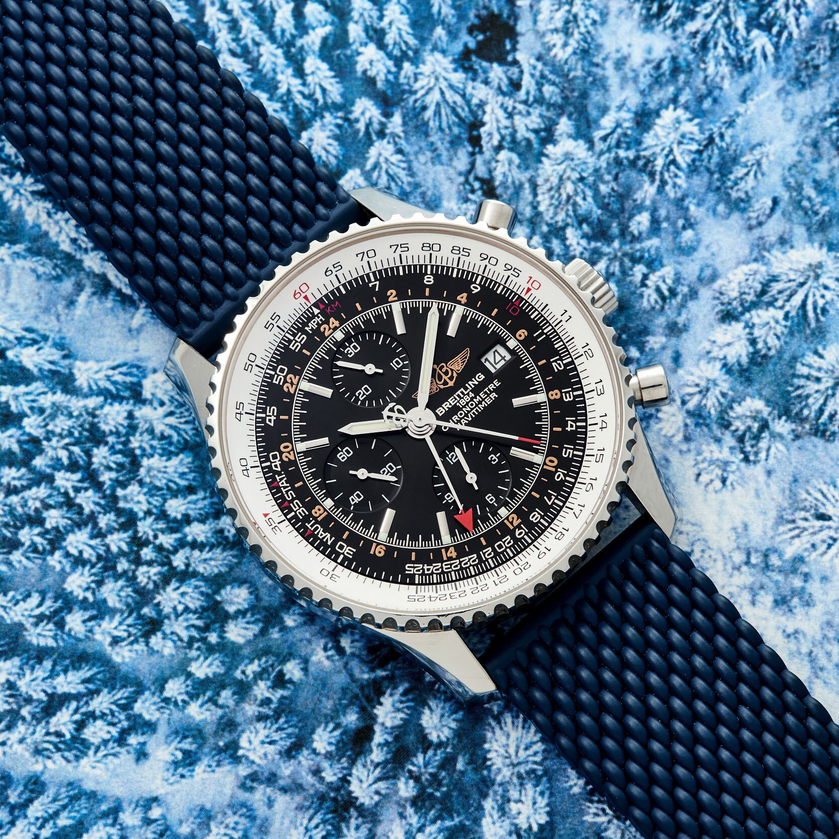 Navitimer cheap mesh bracelet