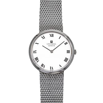 Pre-Owned Universal Geneve Steel Dress Watch