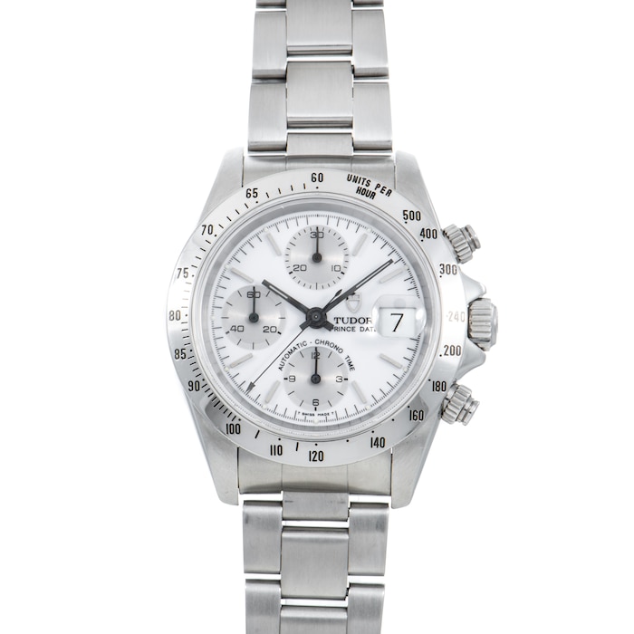 Pre-Owned Tudor Big Block' Chronograph 'Silver Albino'