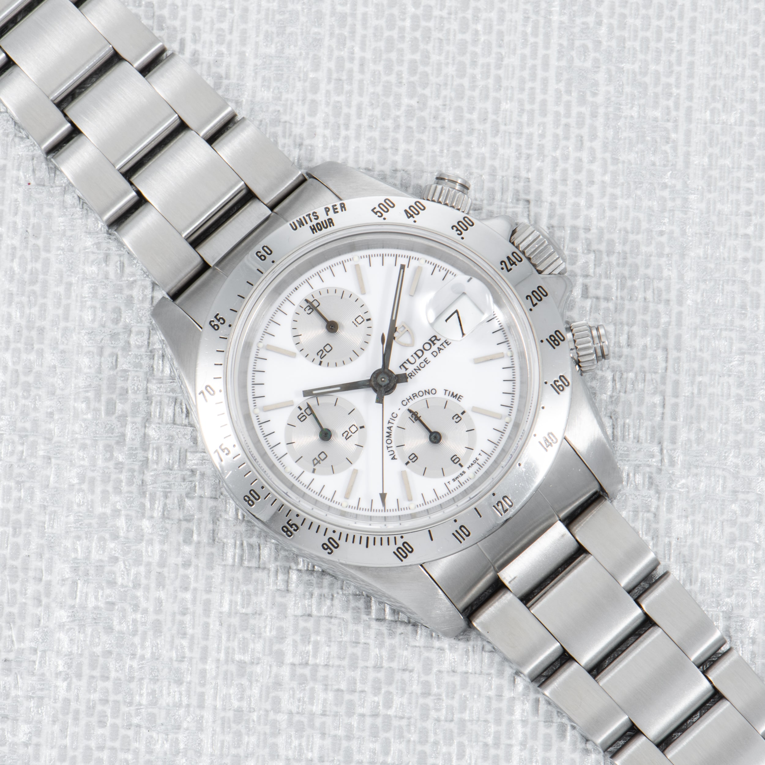 Pre Owned Tudor Big Block Chronograph Silver Albino 40990401