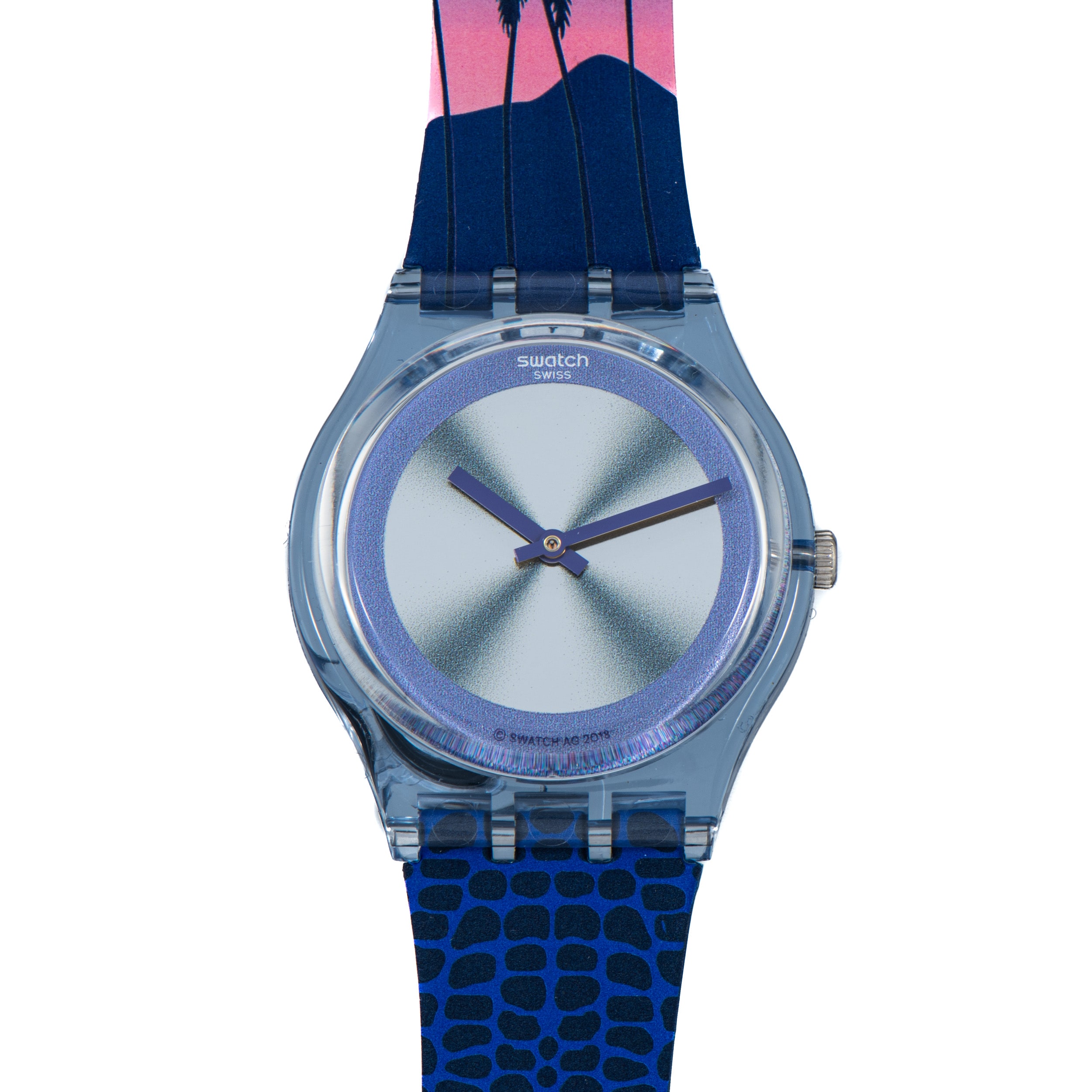 Blue swatch watch on sale ladies