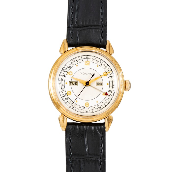 Pre-Owned Movado Triple Calendar Dress Watch