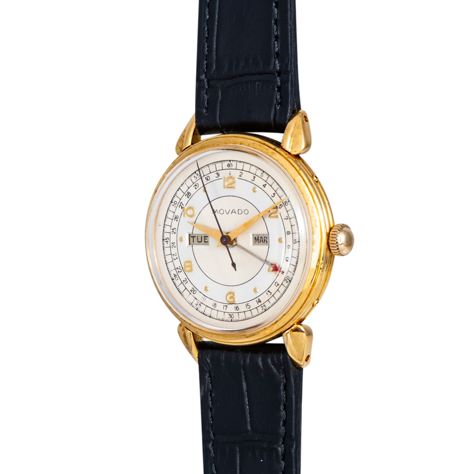 Pre-Owned Movado Triple Calendar Dress Watch