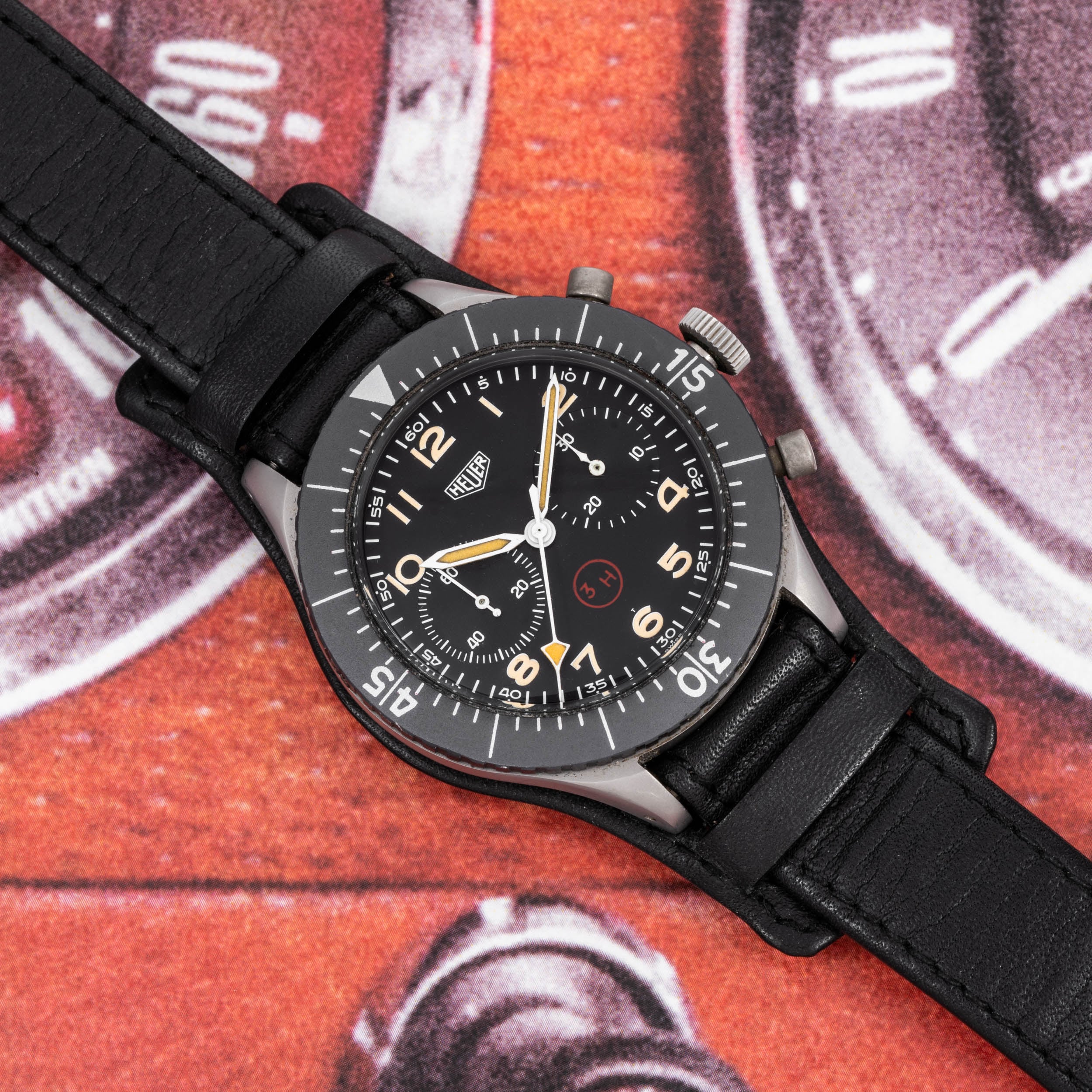 Heuer bundeswehr flyback on sale chronograph