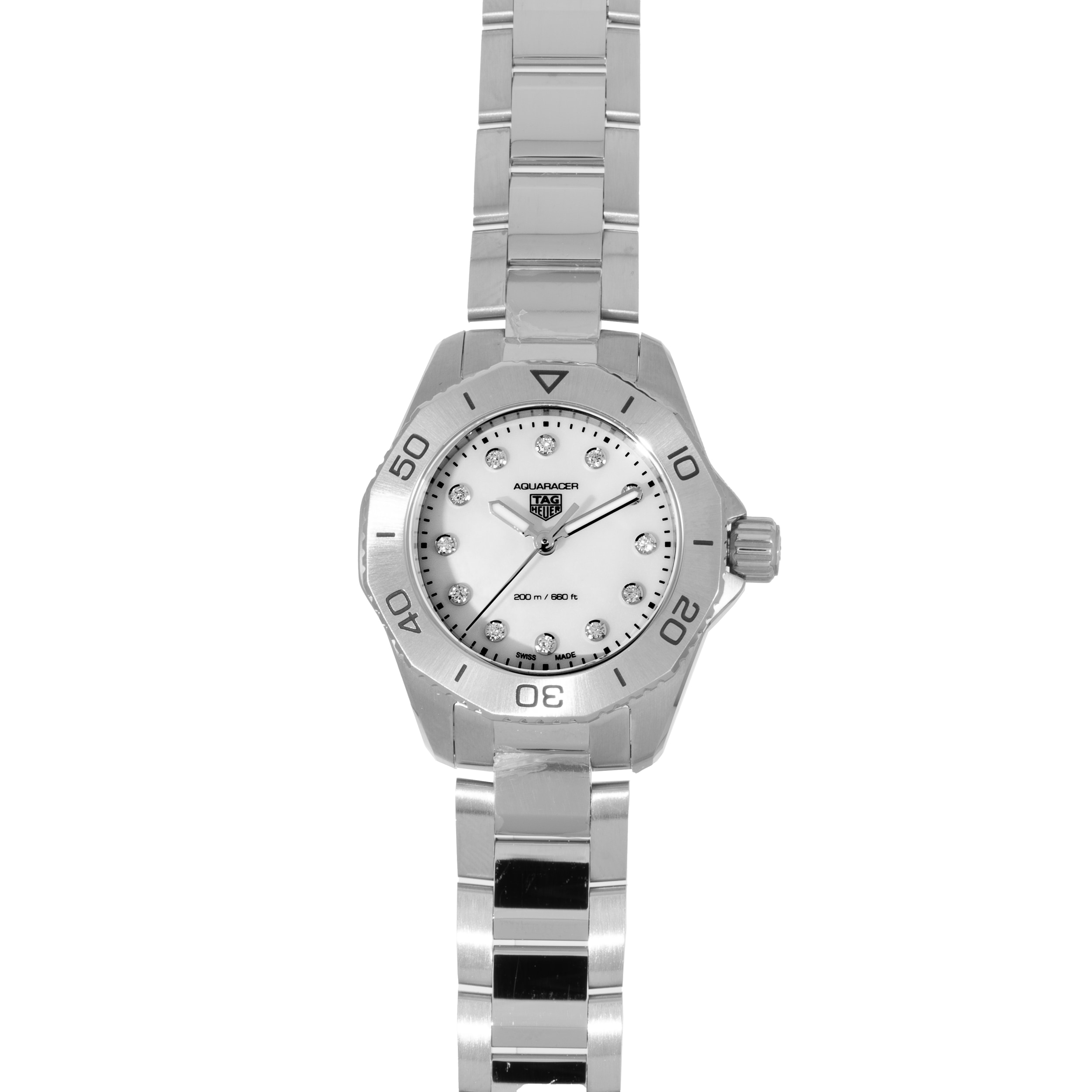 Tag ladies aquaracer mother of clearance pearl